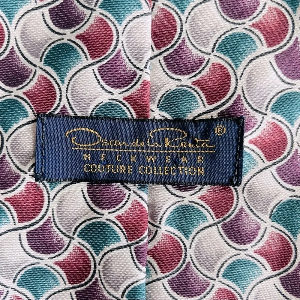 Vintage Oscar de la Renta Couture Collection Tie- Multicolored